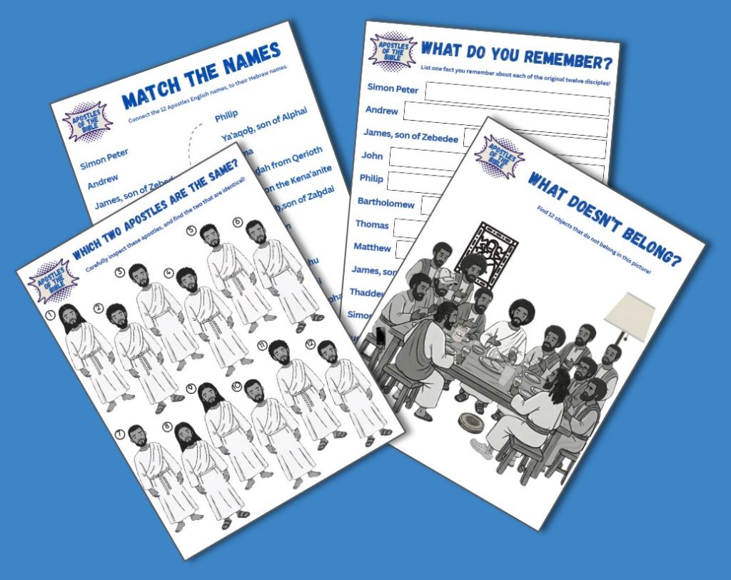 Apostles Review Activity Sheets