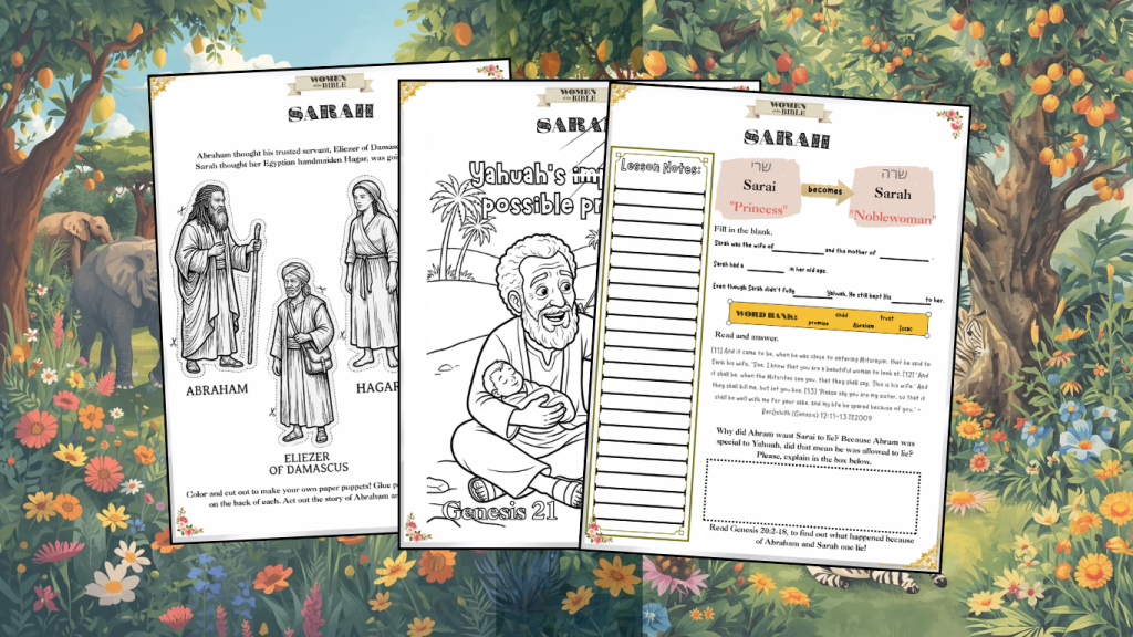 Sarah Activity Sheets
