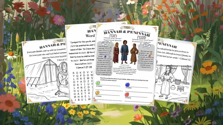 Hannah & Peninnah Activity Sheets