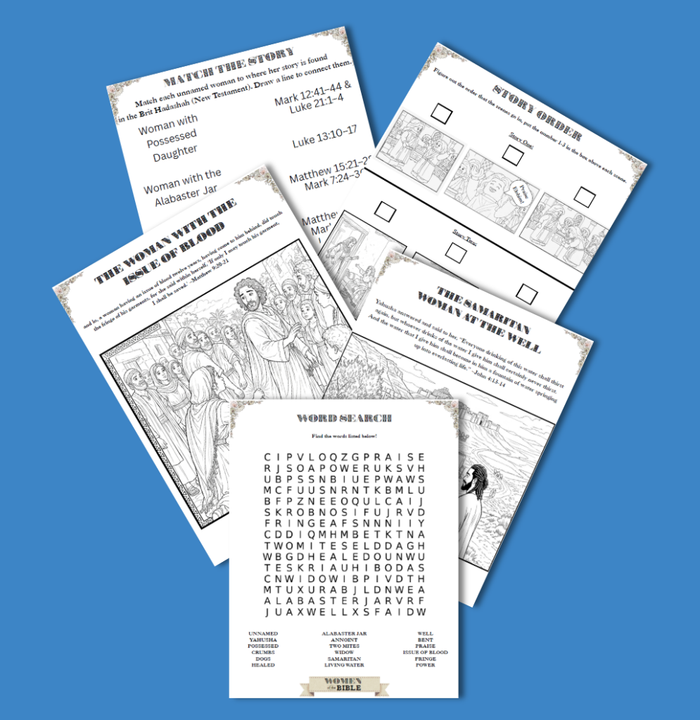 Unnamed Women of the Brit Hadashah Activity Sheets.
