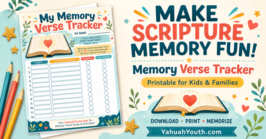 Memory Verse Tracker Packet: 5 Pages + New Look