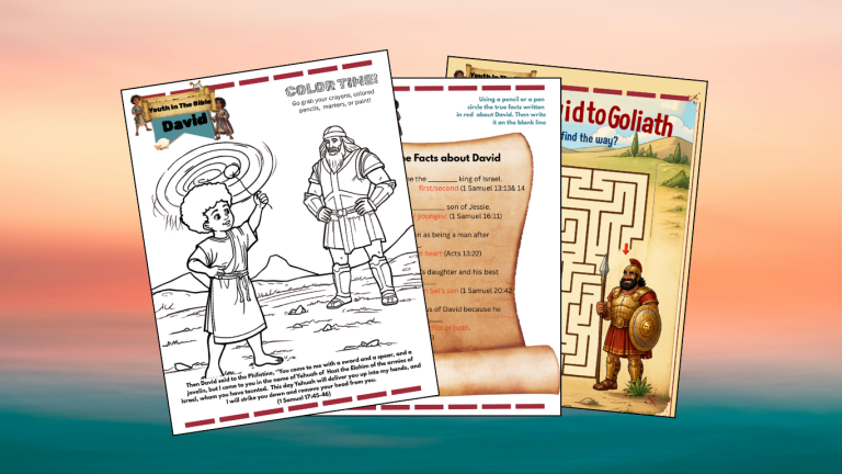 David (Dawid) Activity Sheets